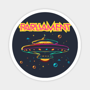 Parliament Funkadelic Retro Mothership UFO Rock Funk Throwback Magnet